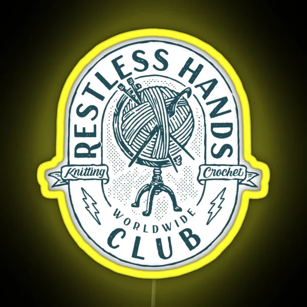 Restless Hands Club Green RGB Neon Sign