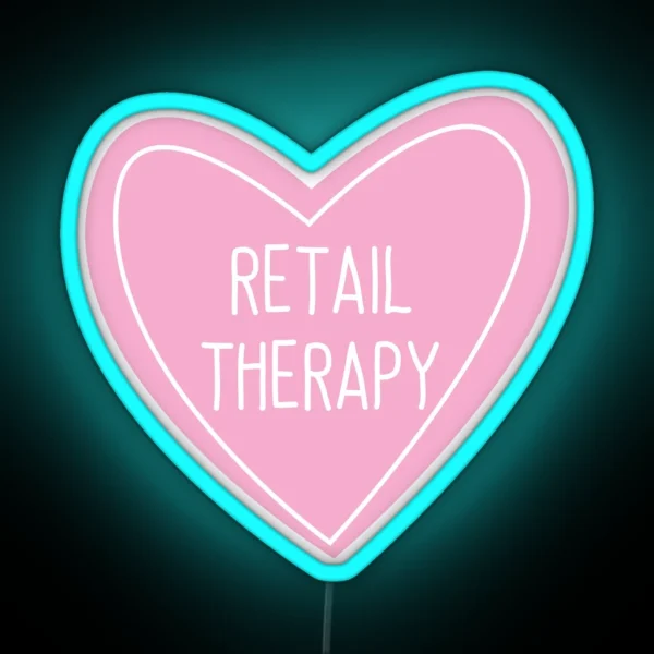 Retail Therapy Heart RGB Neon Sign