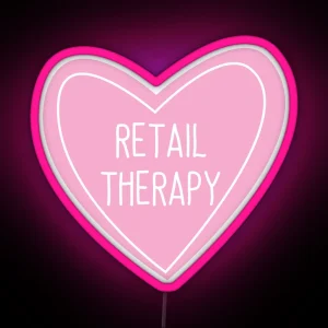 Retail Therapy Heart RGB Neon Sign