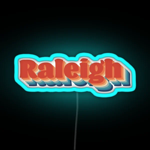 Retro 70s Raleigh RGB Neon Sign