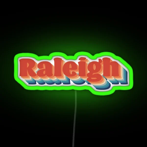 Retro 70s Raleigh RGB Neon Sign