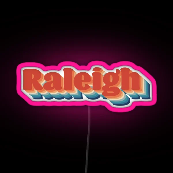 Retro 70s Raleigh RGB Neon Sign