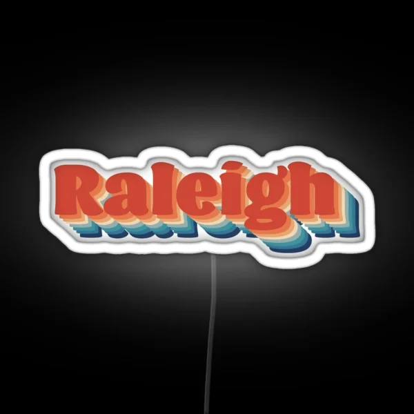 Retro 70s Raleigh RGB Neon Sign