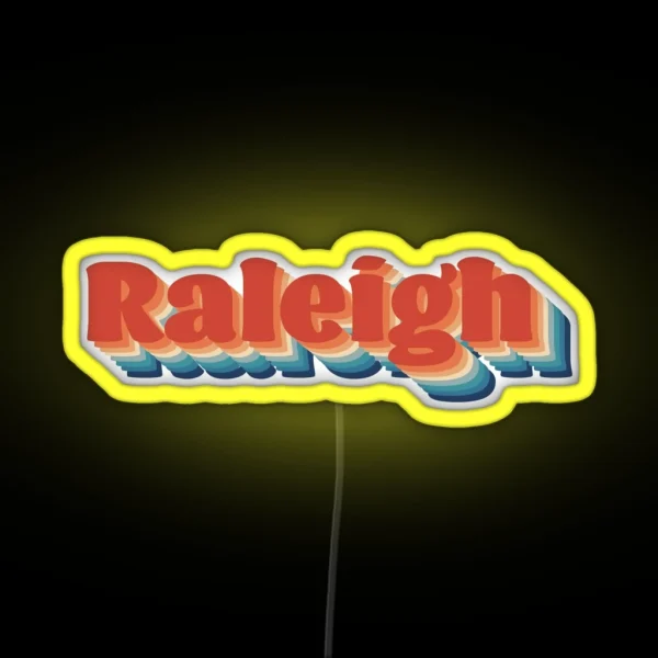 Retro 70s Raleigh RGB Neon Sign
