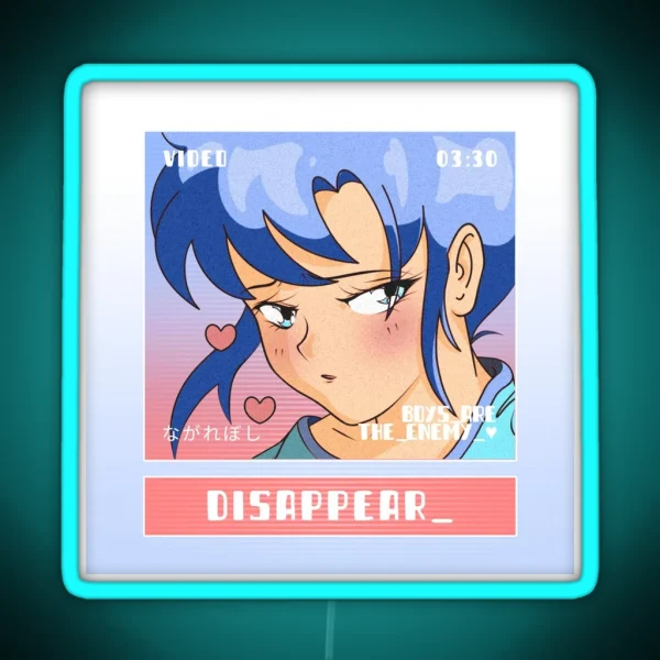 Retro Anime Disappear RGB Neon Sign