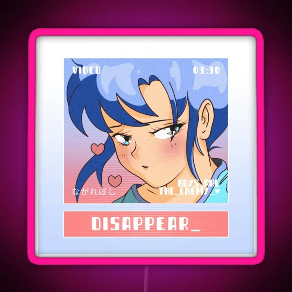 Retro Anime Disappear RGB Neon Sign