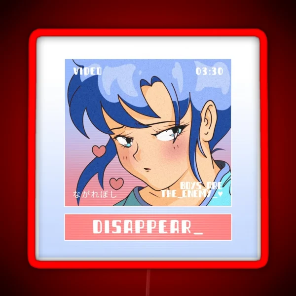 Retro Anime Disappear RGB Neon Sign