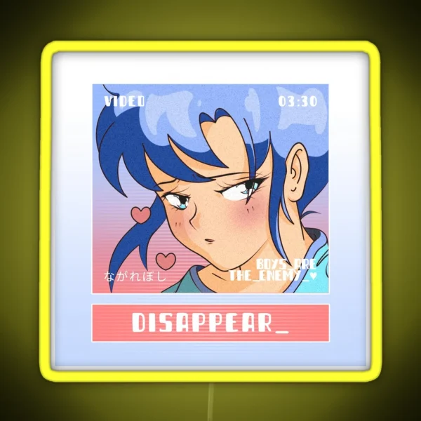 Retro Anime Disappear RGB Neon Sign