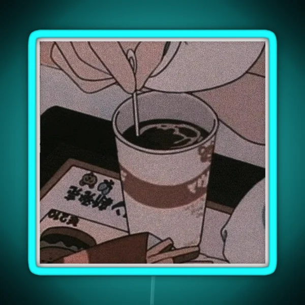 Retro Anime Tea RGB Neon Sign