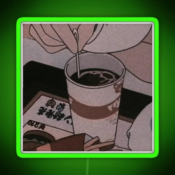 Retro Anime Tea RGB Neon Sign