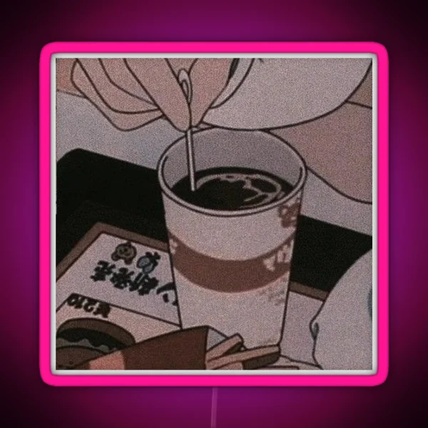 Retro Anime Tea RGB Neon Sign