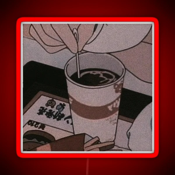 Retro Anime Tea RGB Neon Sign
