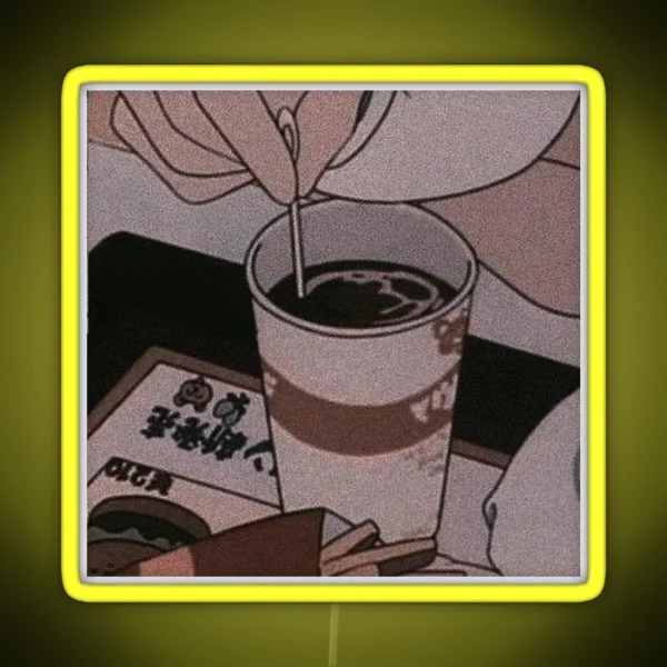 Retro Anime Tea RGB Neon Sign