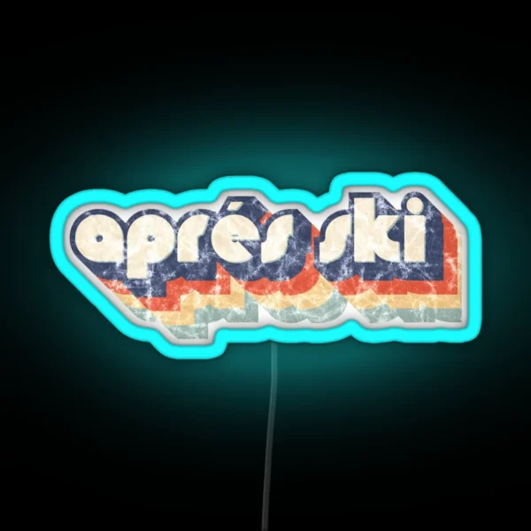 Retro Apres Ski Design RGB Neon Sign