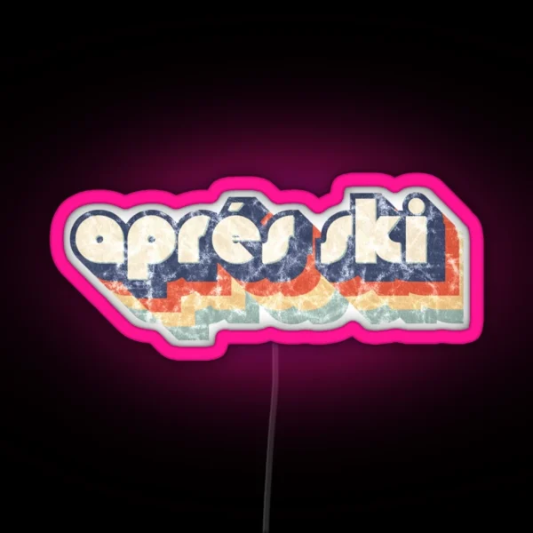 Retro Apres Ski Design RGB Neon Sign