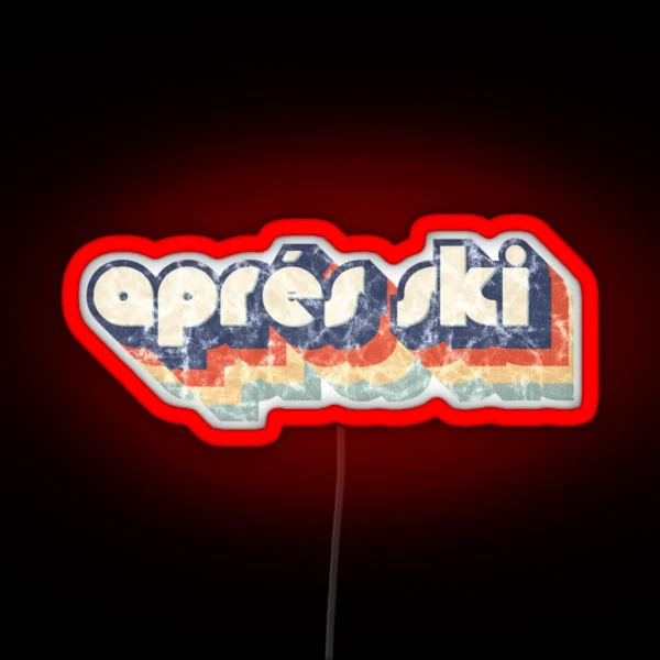 Retro Apres Ski Design RGB Neon Sign