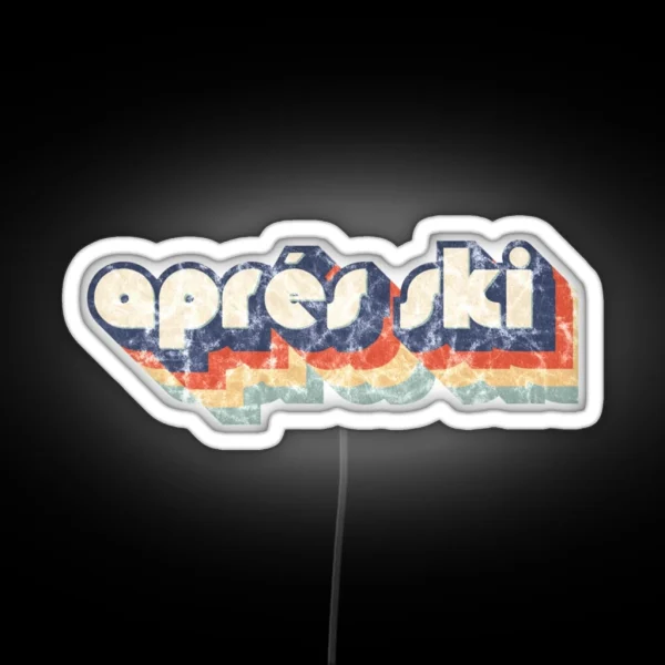 Retro Apres Ski Design RGB Neon Sign