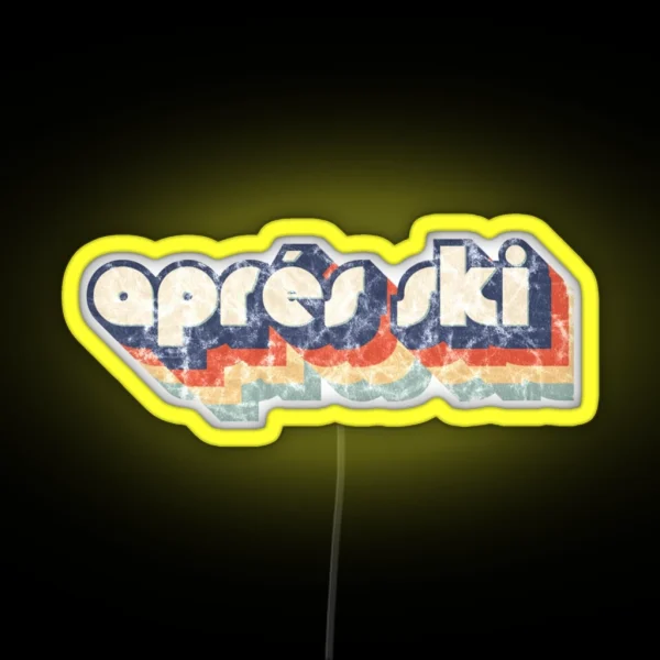 Retro Apres Ski Design RGB Neon Sign