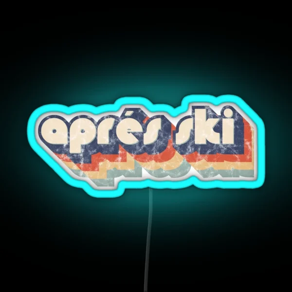 Retro Apres Ski Design RGB Neon Sign