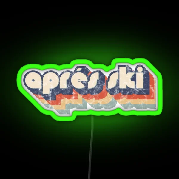 Retro Apres Ski Design RGB Neon Sign
