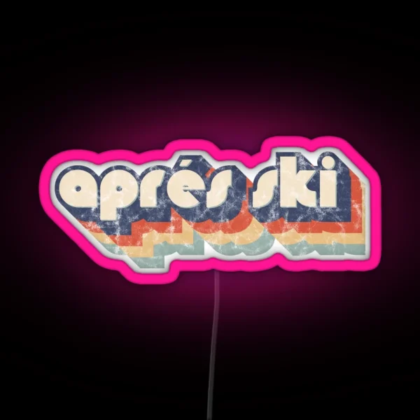 Retro Apres Ski Design RGB Neon Sign