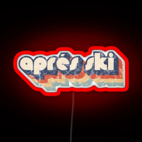 Retro Apres Ski Design RGB Neon Sign