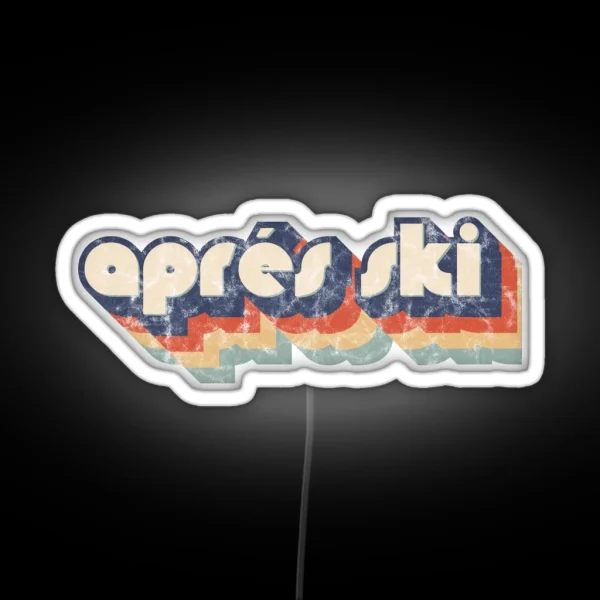 Retro Apres Ski Design RGB Neon Sign