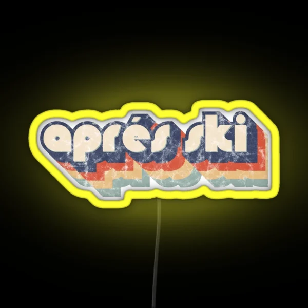 Retro Apres Ski Design RGB Neon Sign