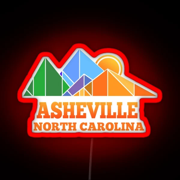Retro Asheville Design Men Women And Kids RGB Neon Sign
