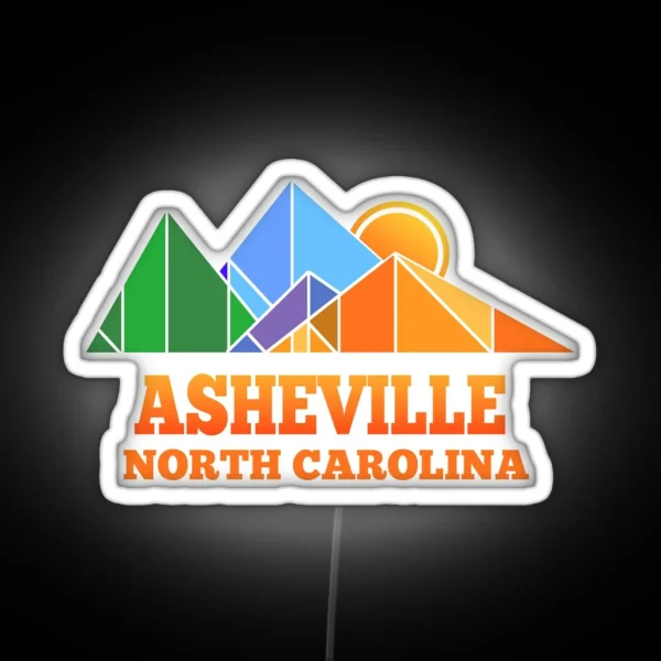 Retro Asheville Design Men Women And Kids RGB Neon Sign
