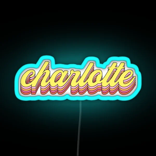 Retro Charlotte RGB Neon Sign