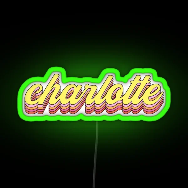 Retro Charlotte RGB Neon Sign