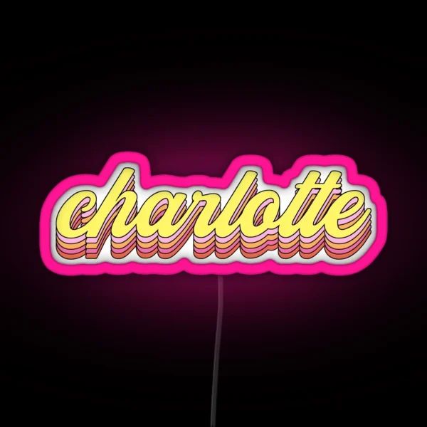 Retro Charlotte RGB Neon Sign