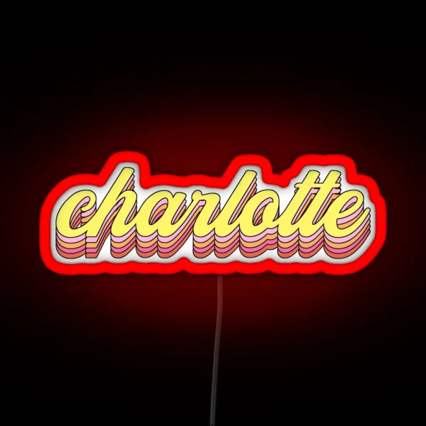 Retro Charlotte RGB Neon Sign