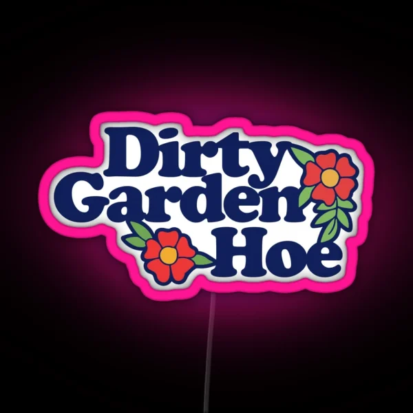 Retro Dirty Garden Hoe RGB Neon Sign
