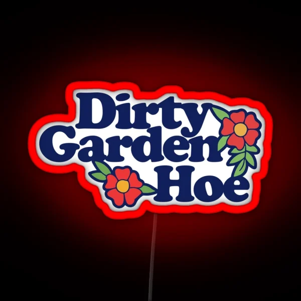 Retro Dirty Garden Hoe RGB Neon Sign