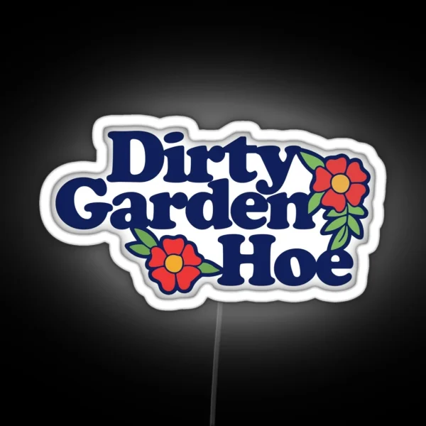Retro Dirty Garden Hoe RGB Neon Sign