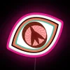 retro neon sign with rgb lighting in a vibrant pink color