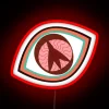 retro neon sign with dizzying RGB colors and vibrant red glow