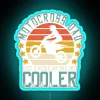 Father's Day Retro Motocross Dad Like a Regular Dad But Cooler RGB Neon Sign Blue (26217)