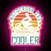 Retro Father's Day Motocross Dad Neon Sign - Like a Regular Dad but Cooler (RGB Neon Pink)