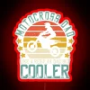 Retro Father's Day Motocross Dad Sign - Cool RGB Neon Light like a Regular Dad but Cooler (Red)