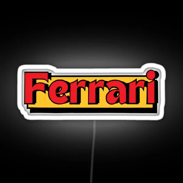 Retro Ferrari Logo RGB Neon Sign
