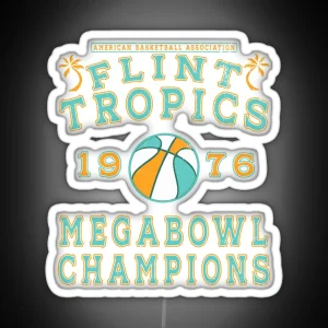 Retro Flint Tropics Megabowl Champions RGB Neon Sign