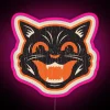 retro halloween cat rgb neon sign