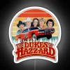 retro hazzard cars vintage design neon sign rgb the dukes of hazzard music season artwork