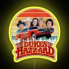 retro hazzard car vintage design art neon sign dukes of hazzard music season rgb yellow