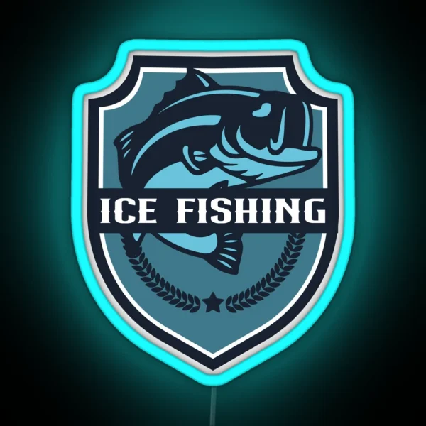 Retro Ice Fishing RGB Neon Sign