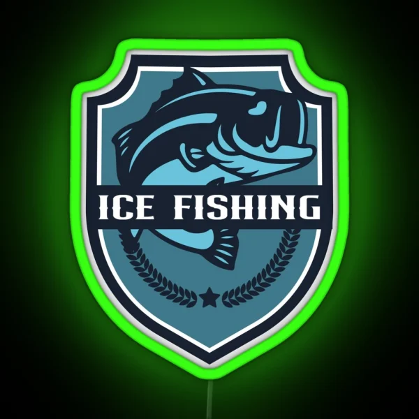 Retro Ice Fishing RGB Neon Sign