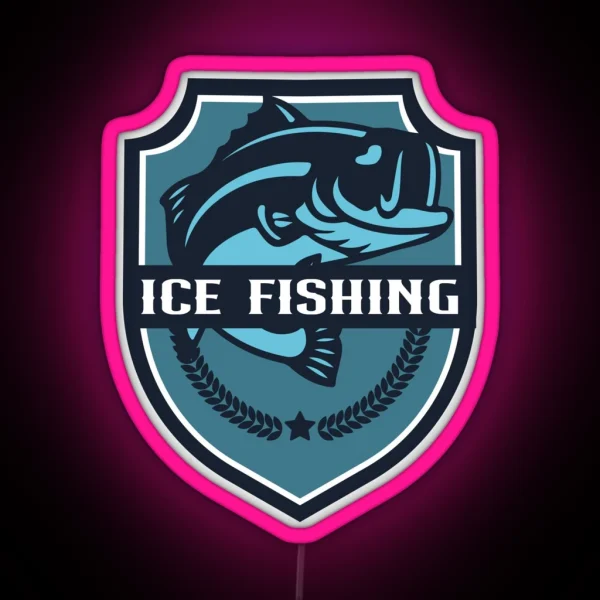 Retro Ice Fishing RGB Neon Sign